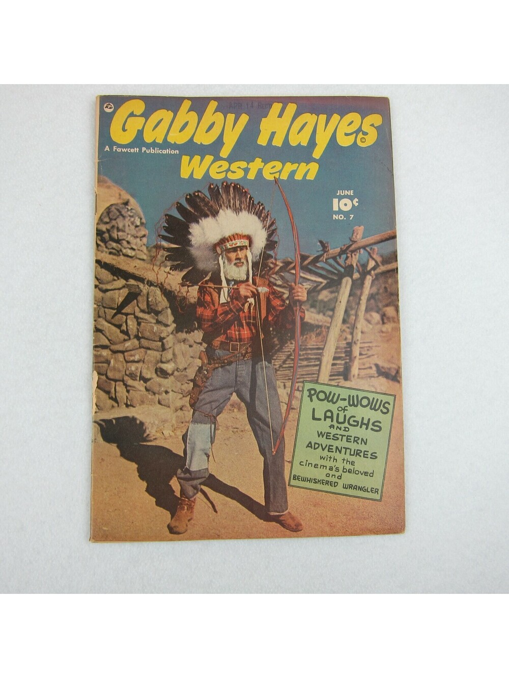 Vintage 1949 Gabby Hayes Western Comic Book #7 June Fawcett Photo Cover